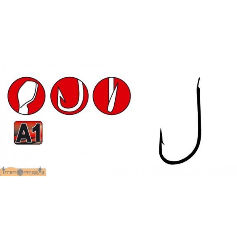 Крючки GAMAKATSU A1-HARD LS-1060NS №012/NS Black/15шт Крючки GAMAKATSU A1-HARD LS-1060NS №012/NS Black/15шт